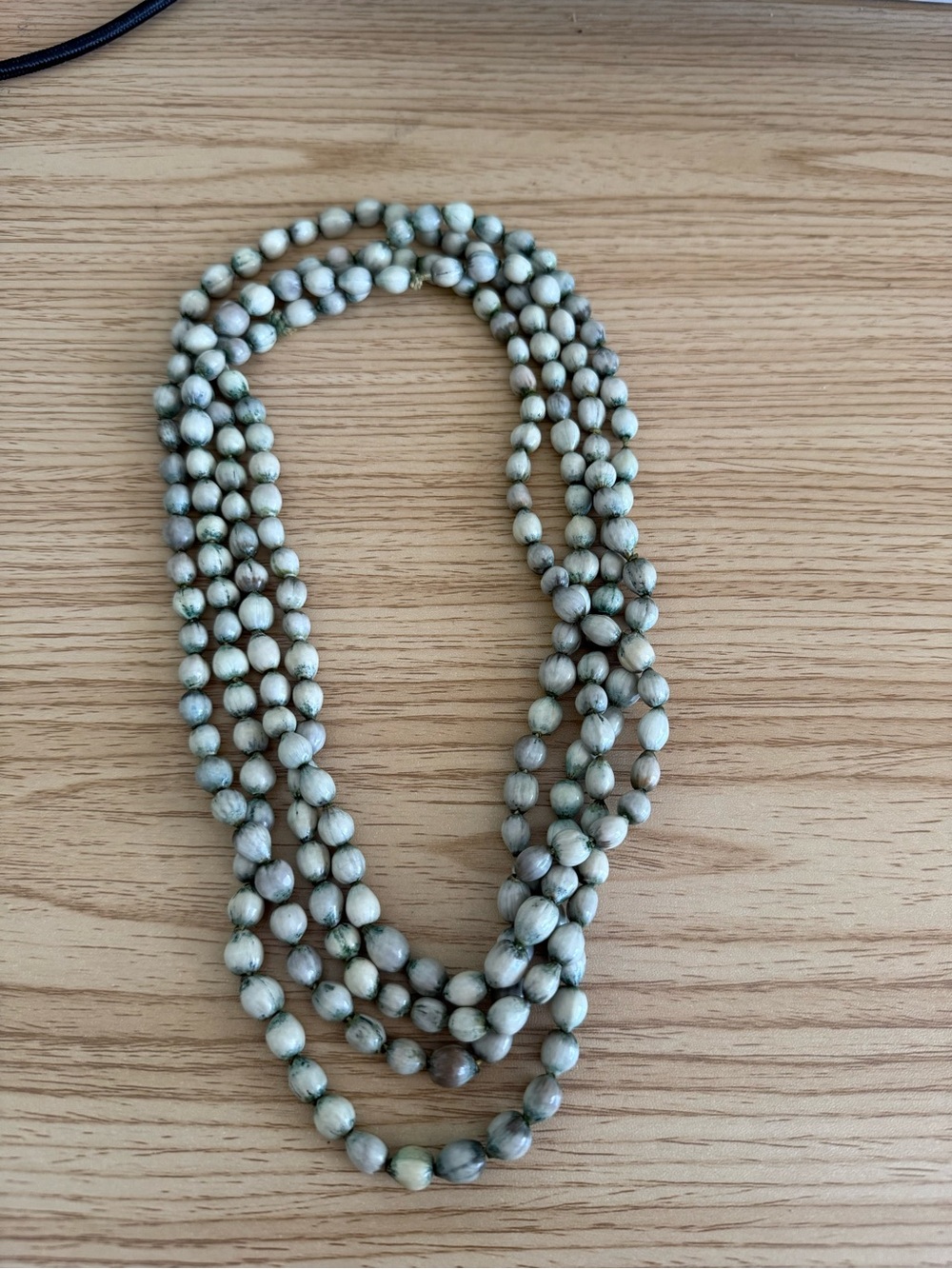 Multi-Strand Sage Green Beaded Necklace - Women Jewelry